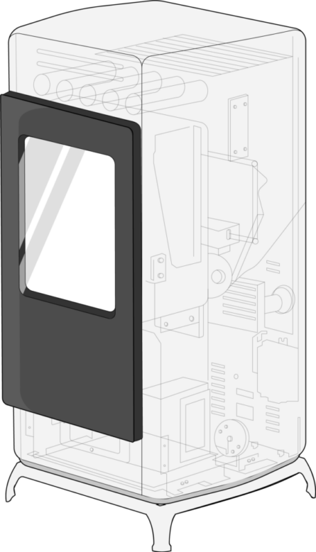 Porte e portine in ghisa per stufe a legna e pellet lunaway cast iron