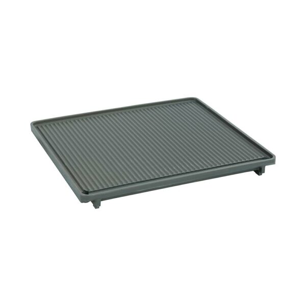 Enamelled Cast Iron Griddle Plate for BBQ with drainage hole cm 44 x 40