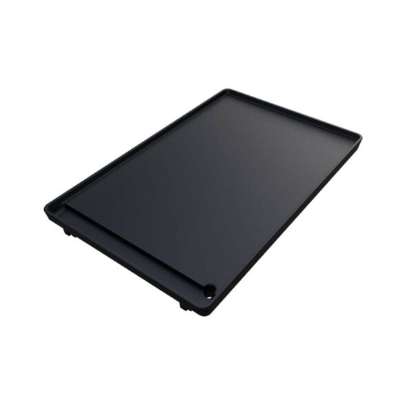 Enamelled Cast Iron Smooth Plate for BBQ with drainage hole cm 26 x 40